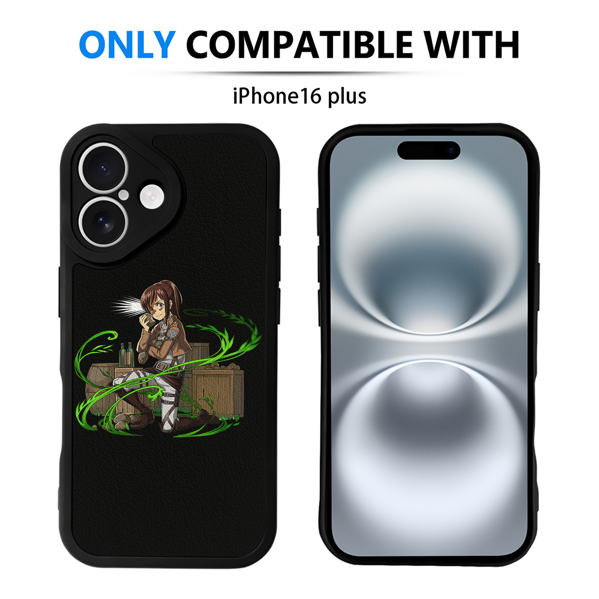 （画像用） 進撃の巨人 サシャ·ブラウス Attack on Titan Sasha Blaus 【iPhone 16シリーズ対応】シリコンスマホケース（レザー調） 材質：シリコン